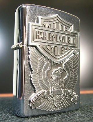 Zippo 200HD.H284,Made in USA Emblem Brushed Chrome