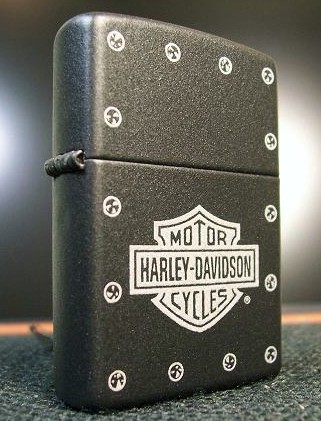 Zippo 20227, H-D Stud Logo Black Matte