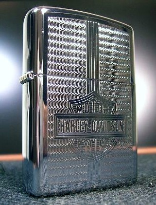 Zippo 20239, Coiled Bar & Shield High Polish Chrome