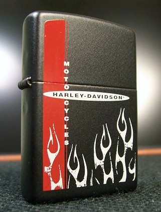 Zippo 20508, H-D Flames Black Matte