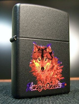 Zippo 20689, H-D Wolf Black Matte