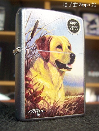 ZIPPO 24412 (USD $26.95), Linda Picken Yellow Lab Stain Chrome
