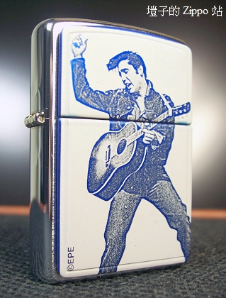 ZIPPO 20404 - Elvis Blue Anodized Aluminum Emblem